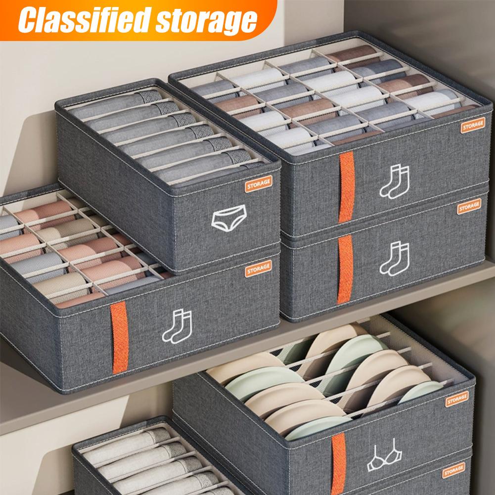 Drawer Organizer Peg - 20-delige sokkenopberger, opvouwbare opbergbox van stof