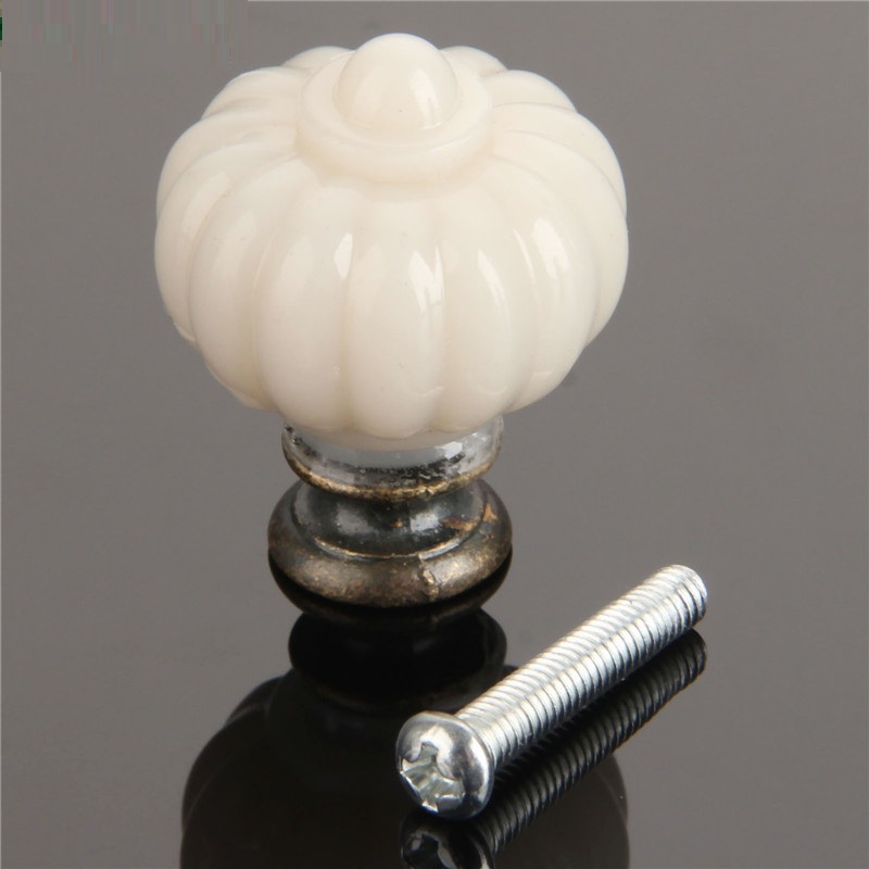 Furniture Hardware Nut - 1Pc Acryl Ivoor Wit Pompoen Kabinet