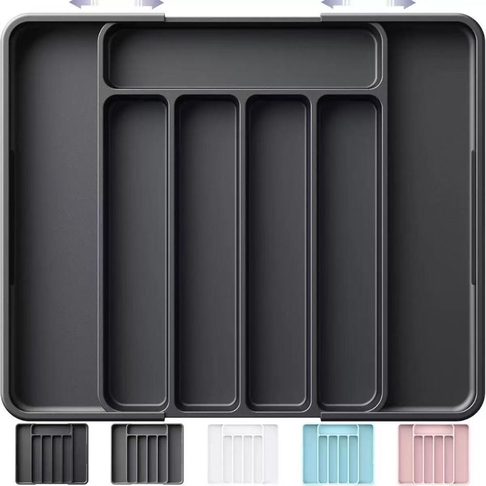 Drawer Organizer Peg - Verstelbare besteklade-organizer, uitbreidbaar, ruimtebesparend, oplossing voor