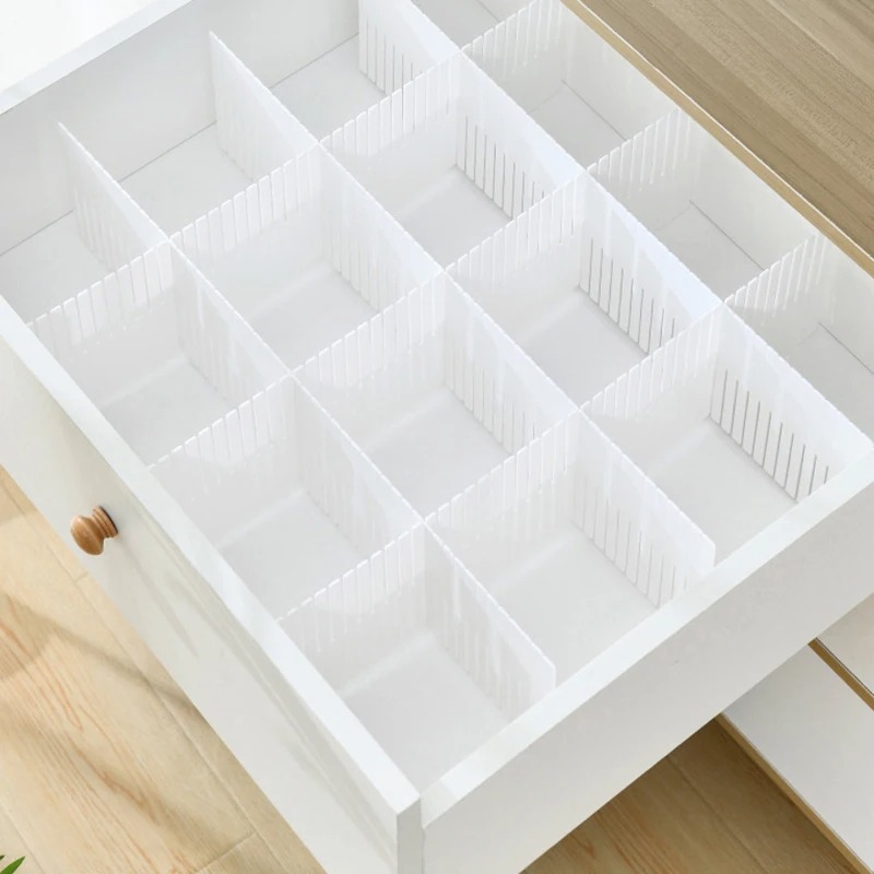 Drawer Organizer Peg - 4/8/12PCS Verstelbare Ladeverdeler DIY Opbergplanken Huishoudelijke