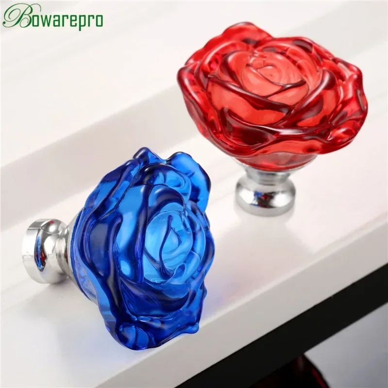 Furniture Hardware Nut - Bowarepro 50Mm Crystal Rose Glas Handvat