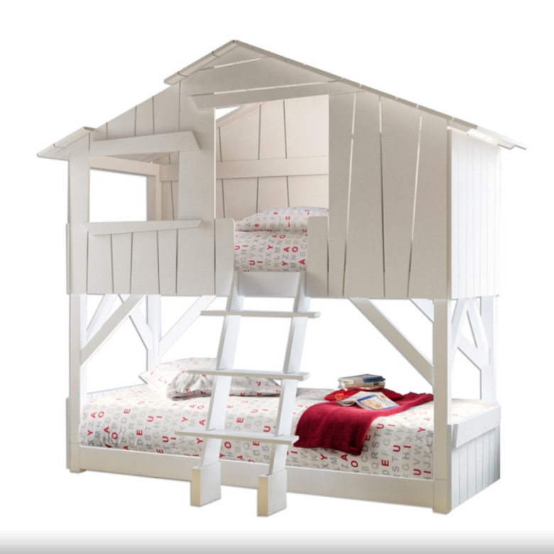 Furniture Hardware Lowes - Frans eikenhouten kinderbed, Amerikaans stapelbed, hoog-laag
