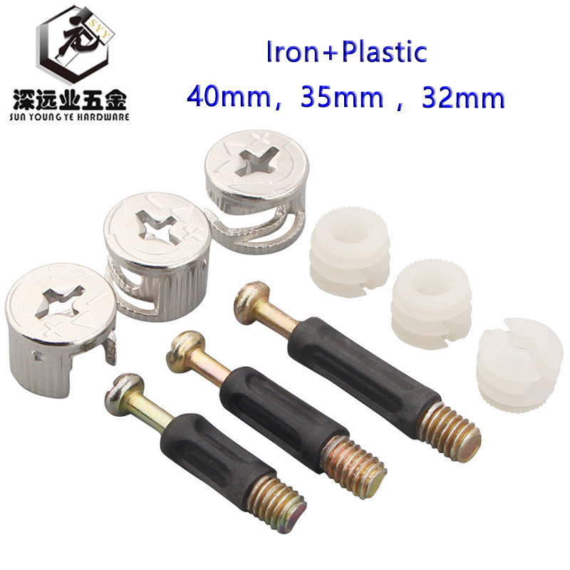 Furniture Hardware Nut - 10Sets Meubels Kant Aansluiten 40Mm 35Mm