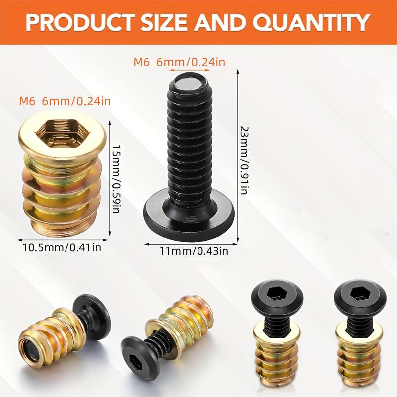 Furniture Hardware Nut - 10PCS Moer Schroefdraad Inserts Combinatie Tool
