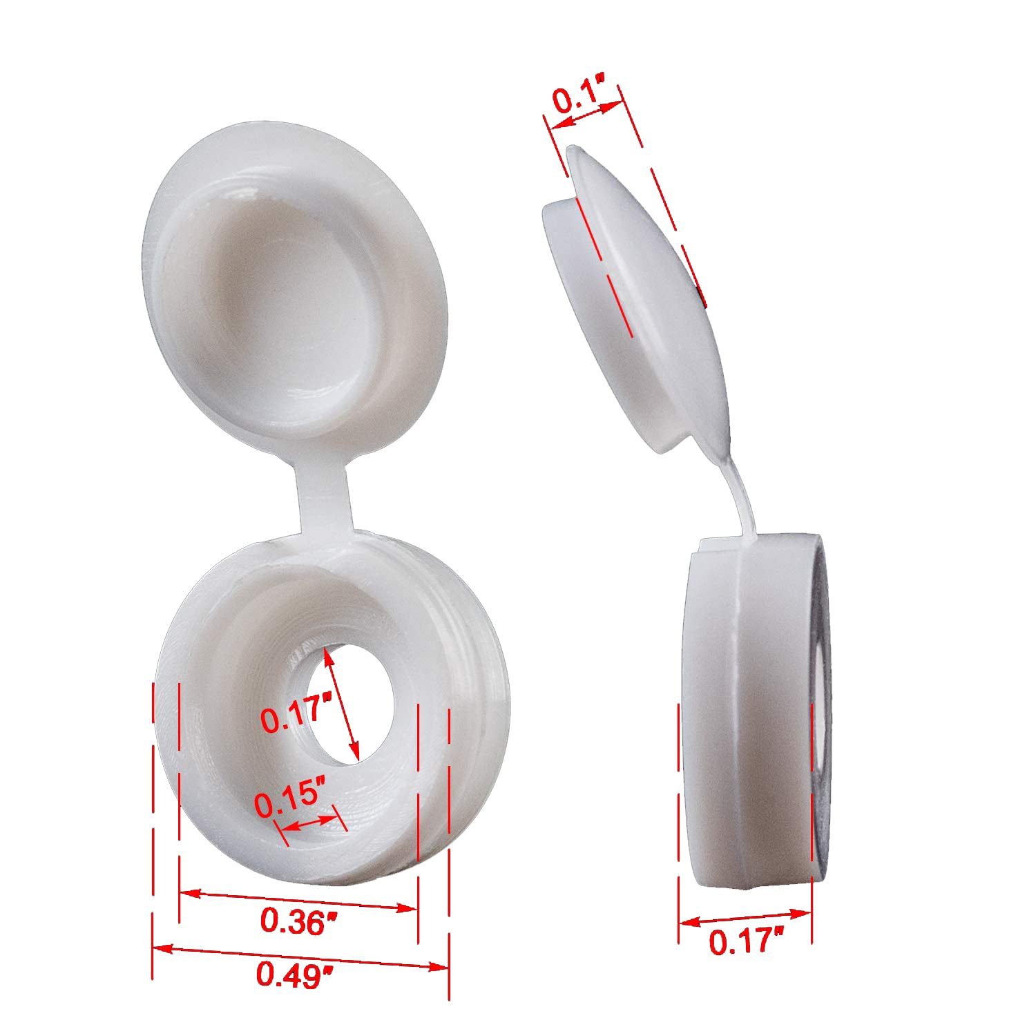Wit Scharnierende Plastic Schr - Furniture Hardware Nut recensie en prijs