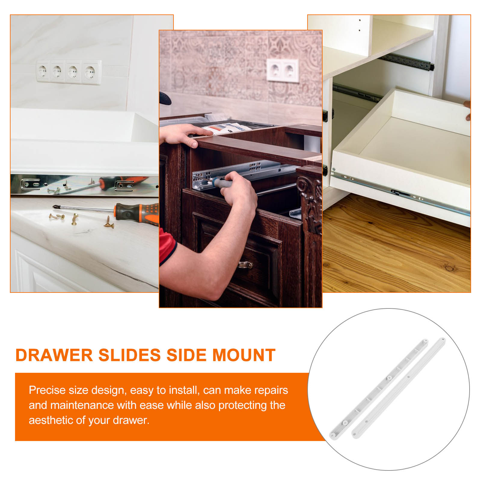 2 stuks kunststof ladegeleider - Drawer Slide Pair recensie en prijs